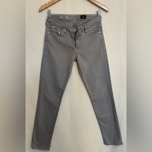 AG the Stevie Ankle zip pocket slim straight leg dark grey size 28R.Lightly worn